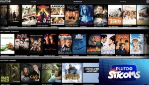 PlutoTV menu