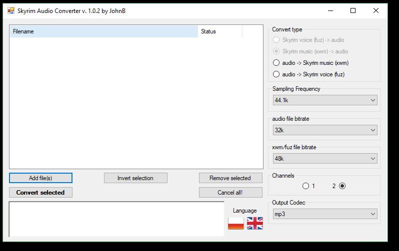 You can use .wav files too, but they're heavier and take more space.