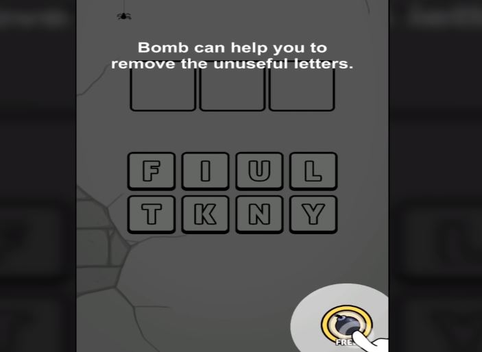 Words Story bomb remove letters