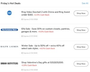ebates deals