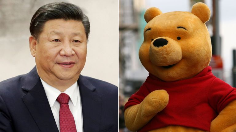 Winnie the Pooh is banned entirely in China because internet users noted the resemblance between Chinese President Xi Jinping and the cartoon bear Xi Jinping Winnie the Pooh
