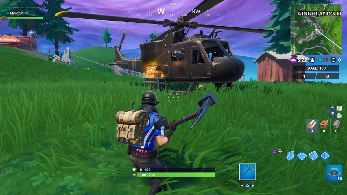 fortnite helicopter