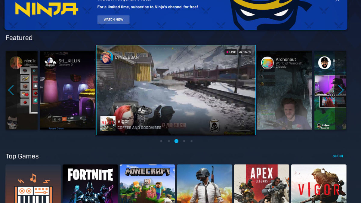 mixer home screen