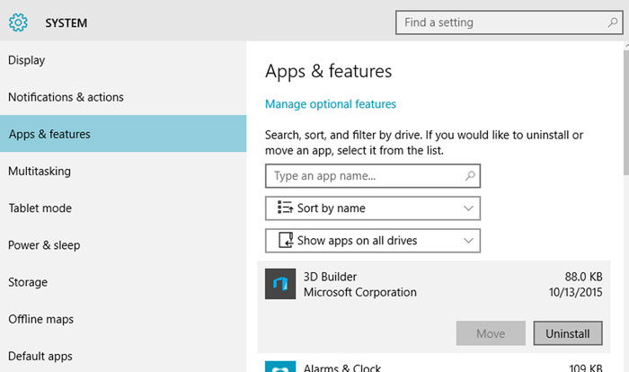 Access Applications in Windows 10