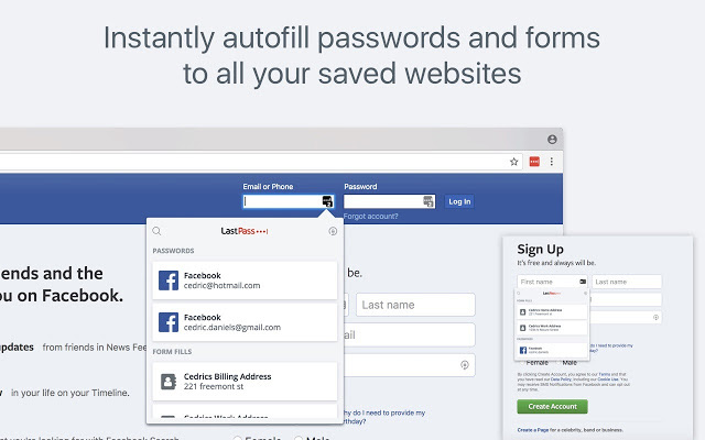 Last Pass Chrome extension