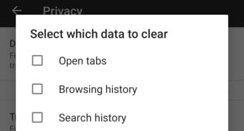 Delete data when close on Firefox