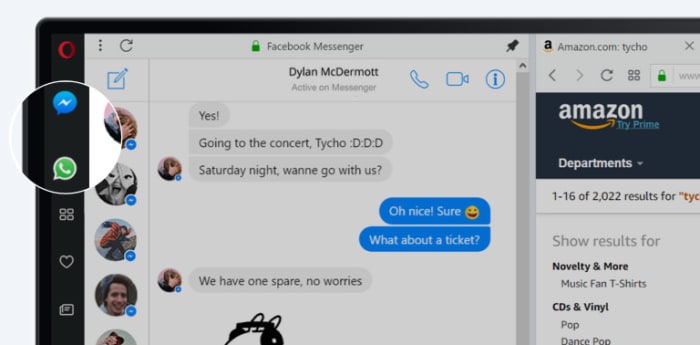 Messenger Opera integration