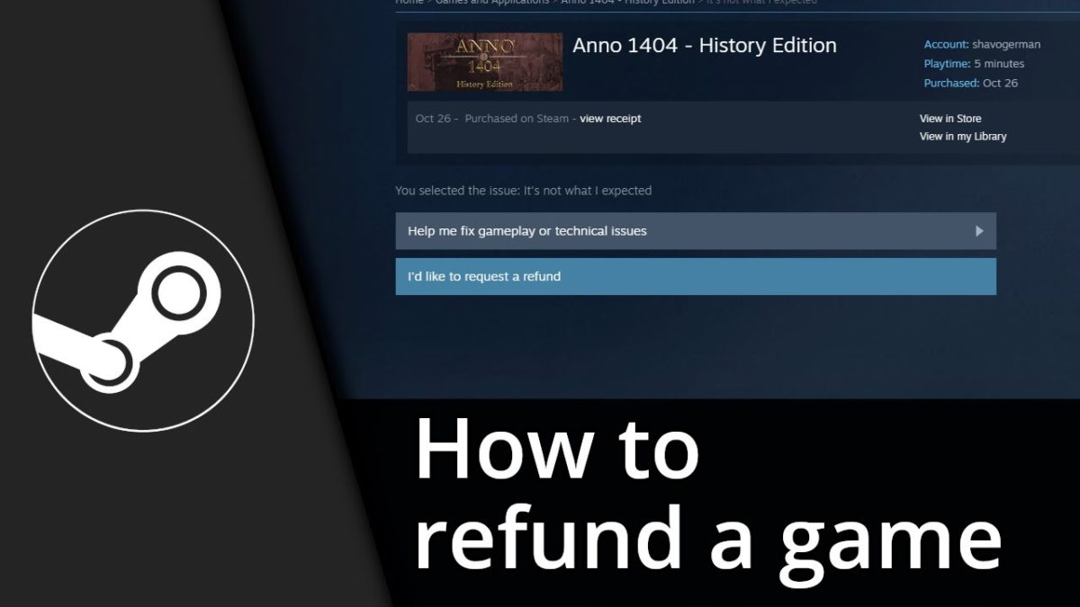 How to Refund a Game on Steam