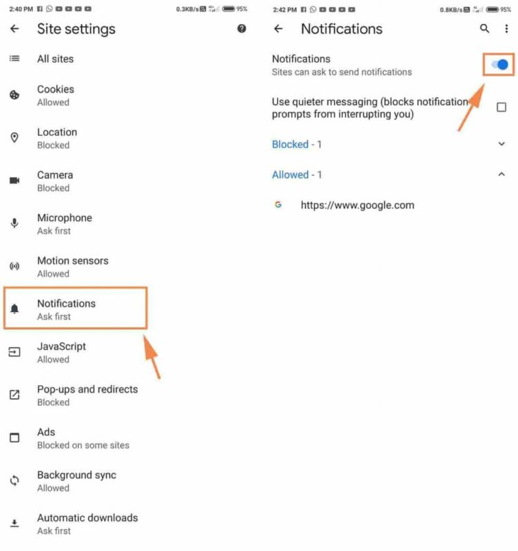 How to turn off Chrome Notifications