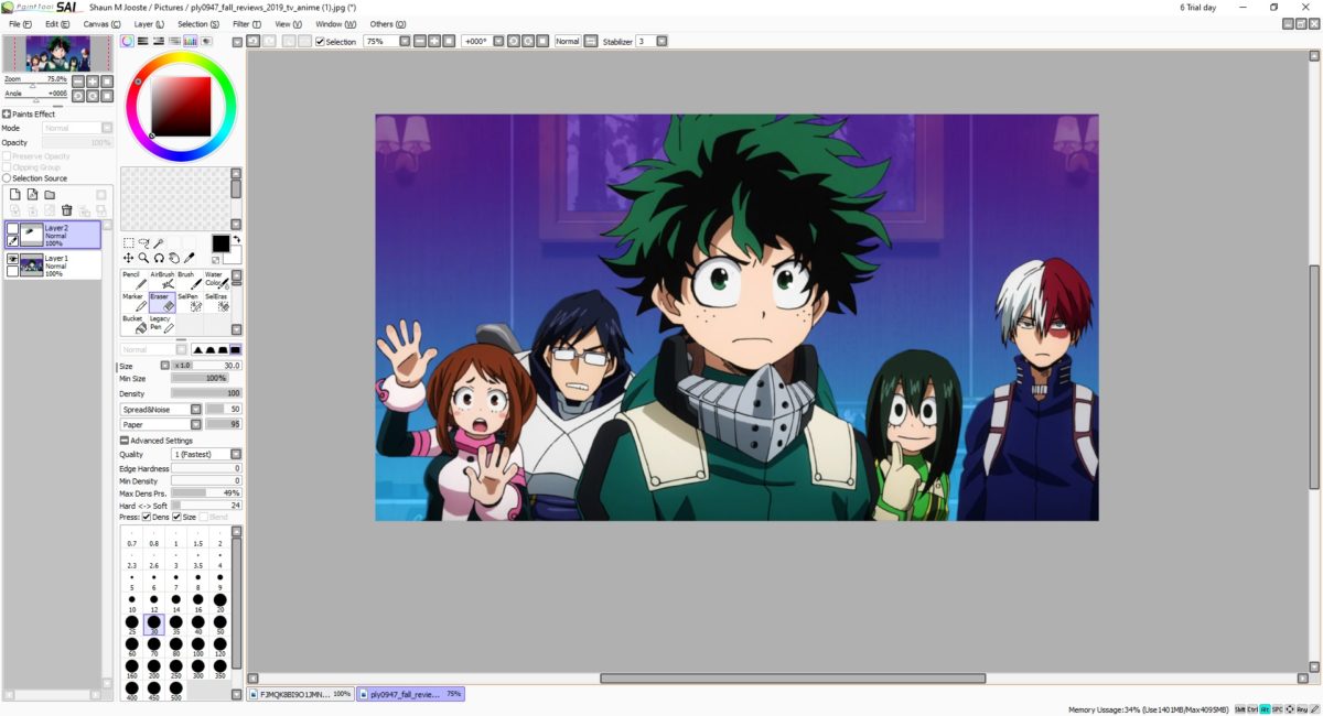 How to do a Disintegrate Effect in PaintTool SAI in 3 Easy Steps