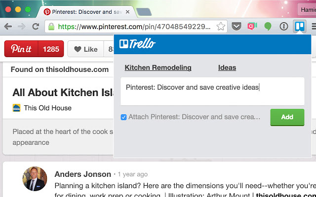 Trello Chrome extension