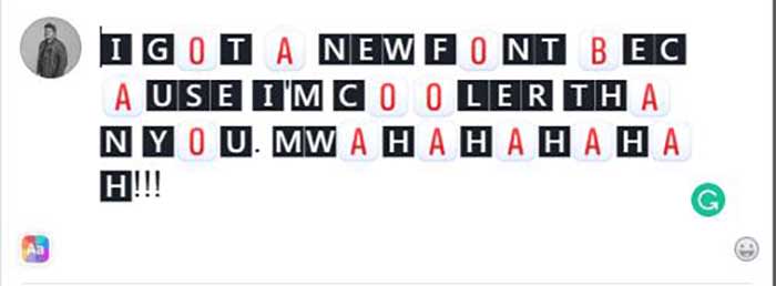 New font in Facebook