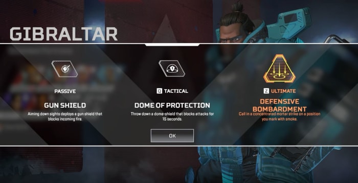 Apex Legends Gibraltar abilities