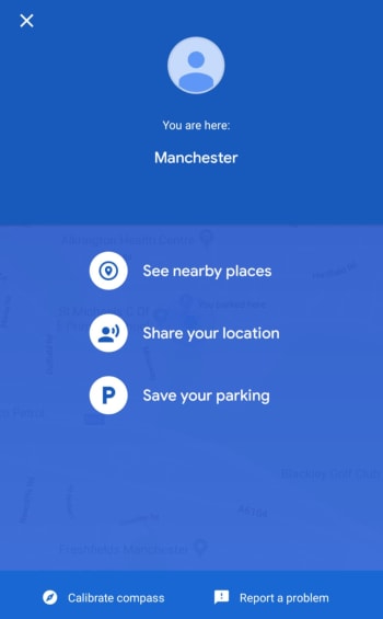 Save your parking space on Google Maps