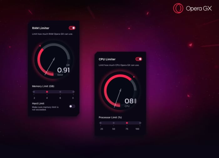 Opera GX memory processor limit