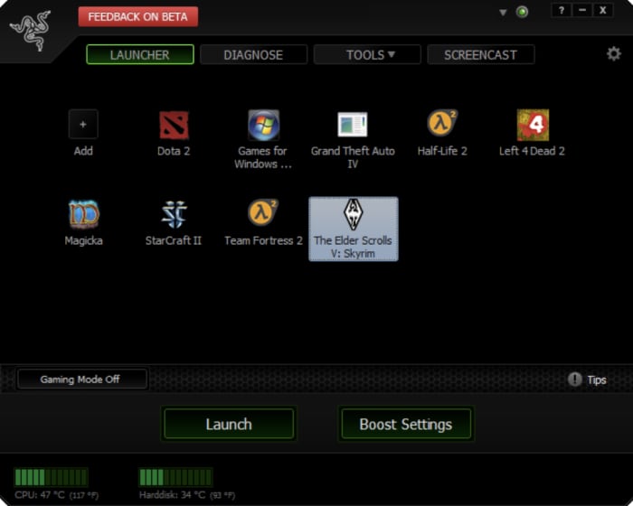 Razer Cortex booster file cleaner