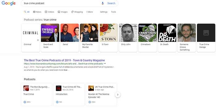 True crime podcast