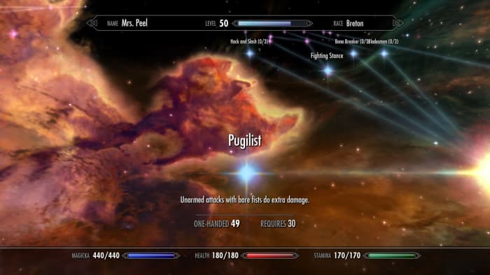 Elder Scrolls V: Skyrim Pugilist perk unarmed
