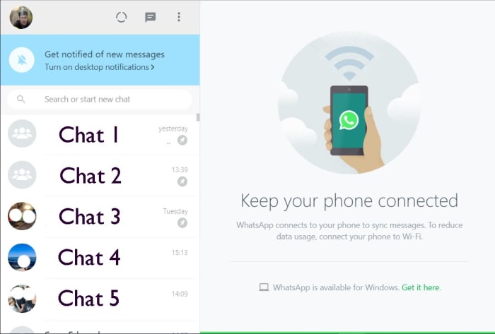 WhatsApp Web window