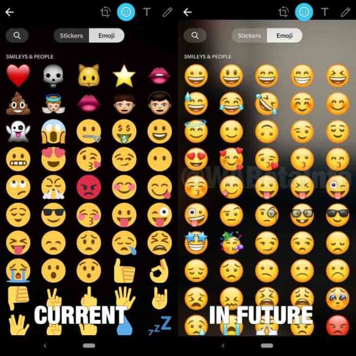 WhatsApp emoji v Official emoji