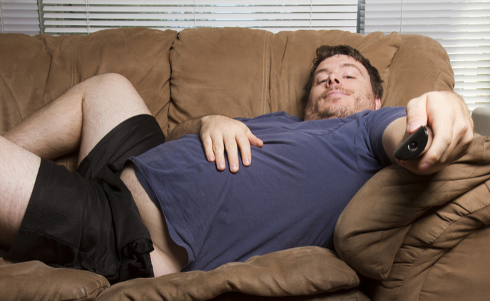 Lazy guy lounging