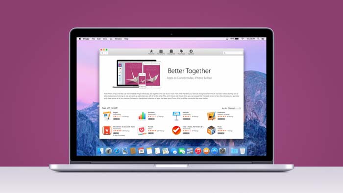 Mac with apps