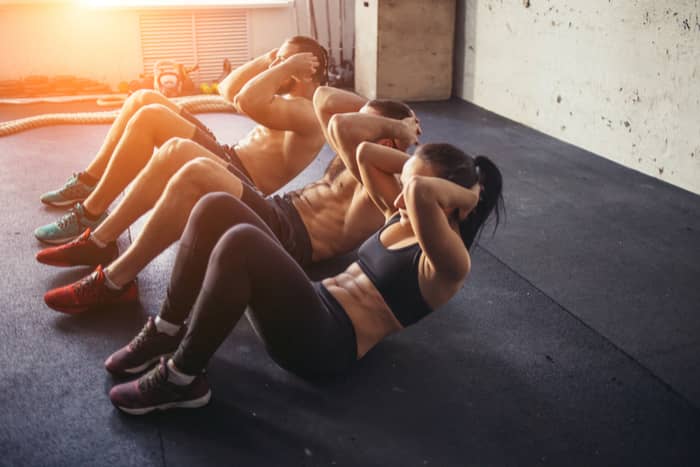 People doing situps