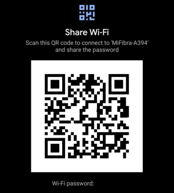 Wi Fi QR Code Share Android