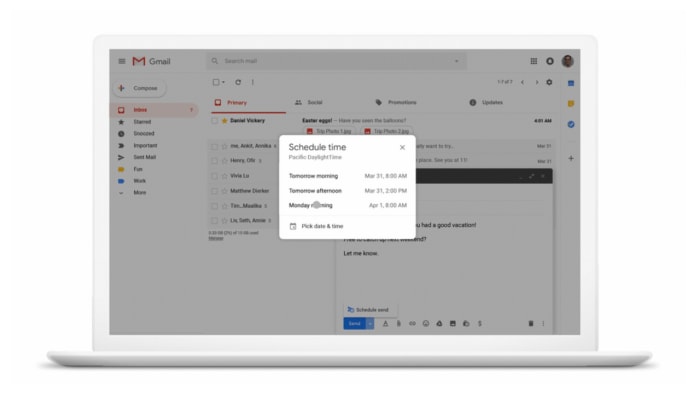Schedule email on Gmail