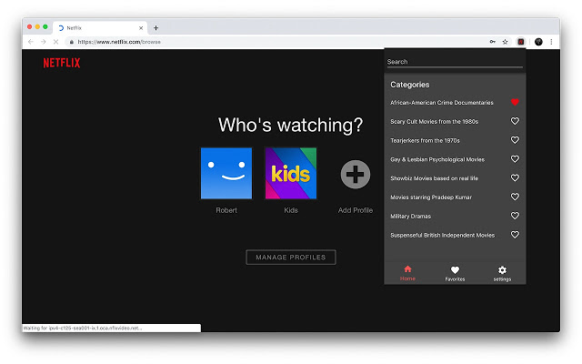 Hidden Categories chrome extension