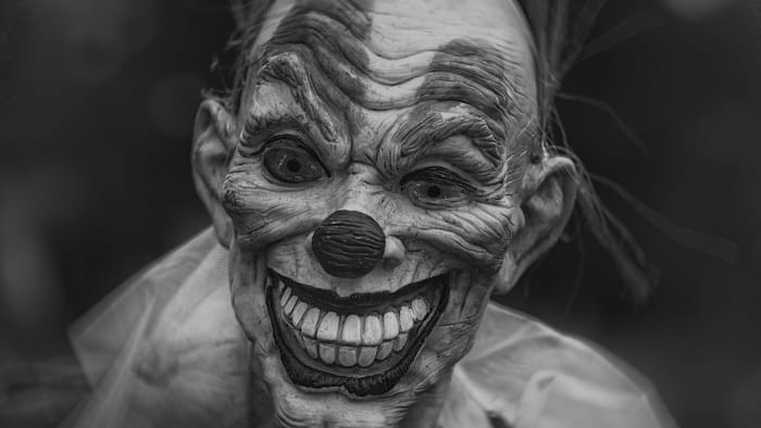 Creepy clown mask