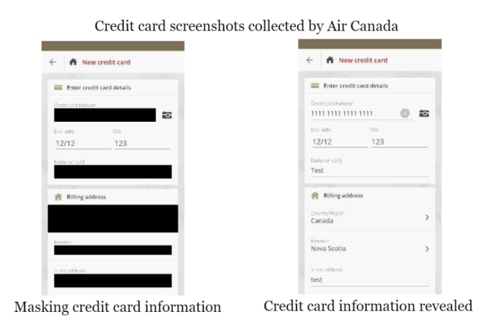 AirCanada mishandling consumer data