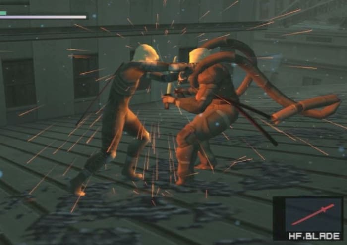 Metal Gear Solid 2 Sons of Liberty Raiden Solidus fight