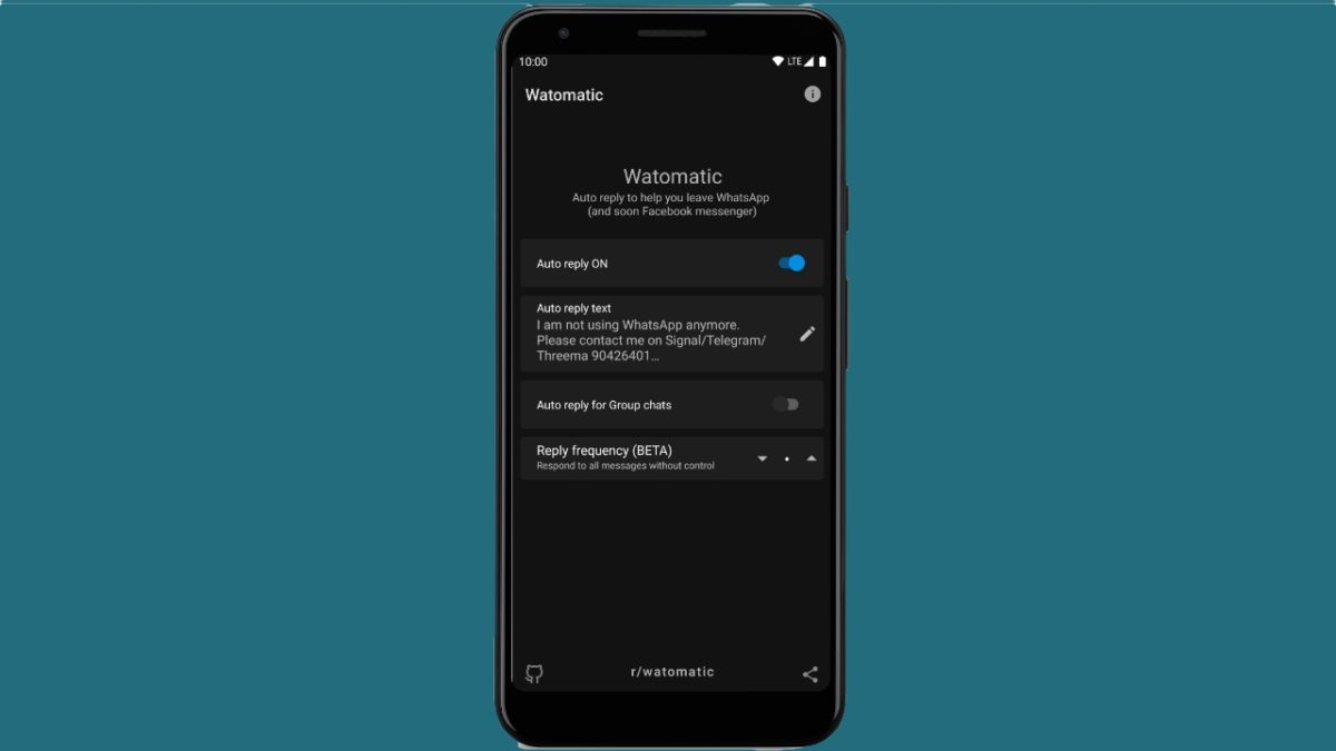 Watomatic Sends Auto Replies For WhatsApp and Facebook