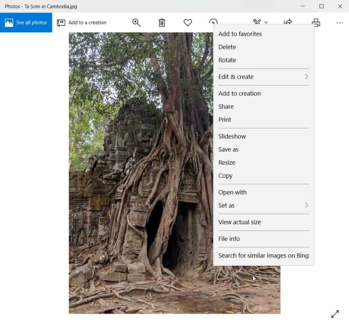 micorosft photos now has a search for similar images feature