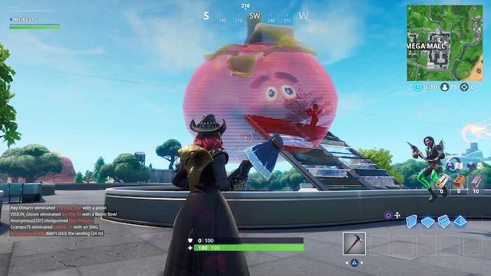 fortnite season 9 week 4 challenges tomato head sign