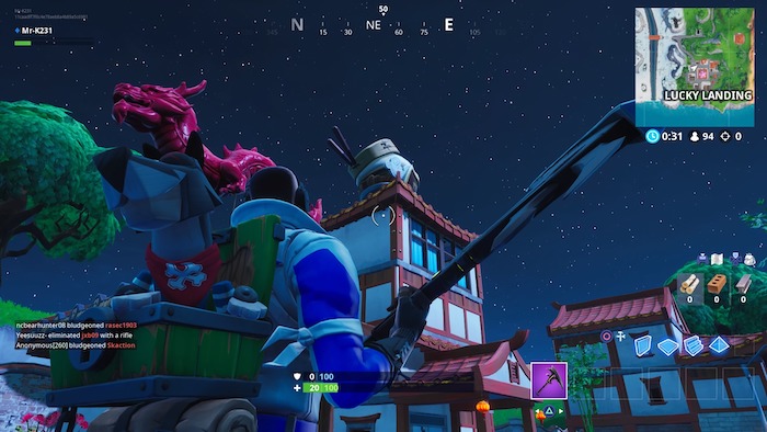 fortnite season 9 week 4 challenges giant dumpling