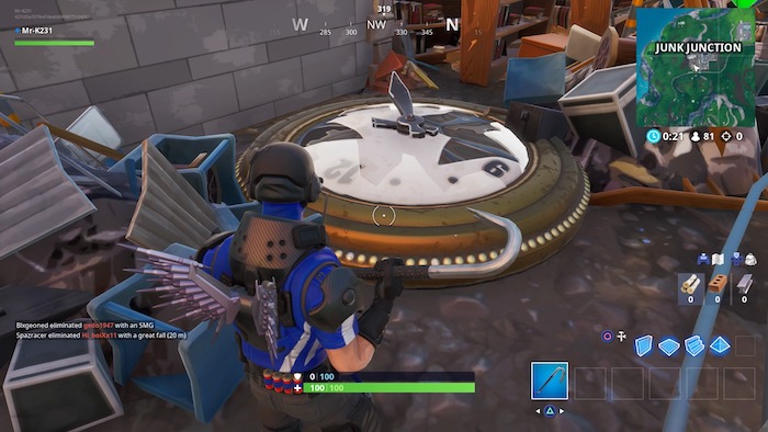 fortnite season 9 week 8 junk junction clock