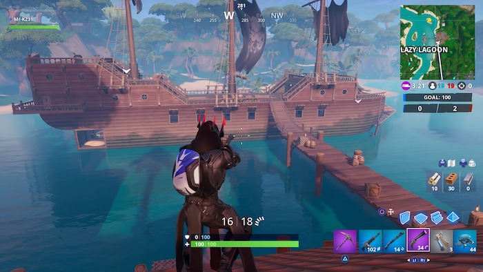 fortnite season 9 week 9 pirate ship