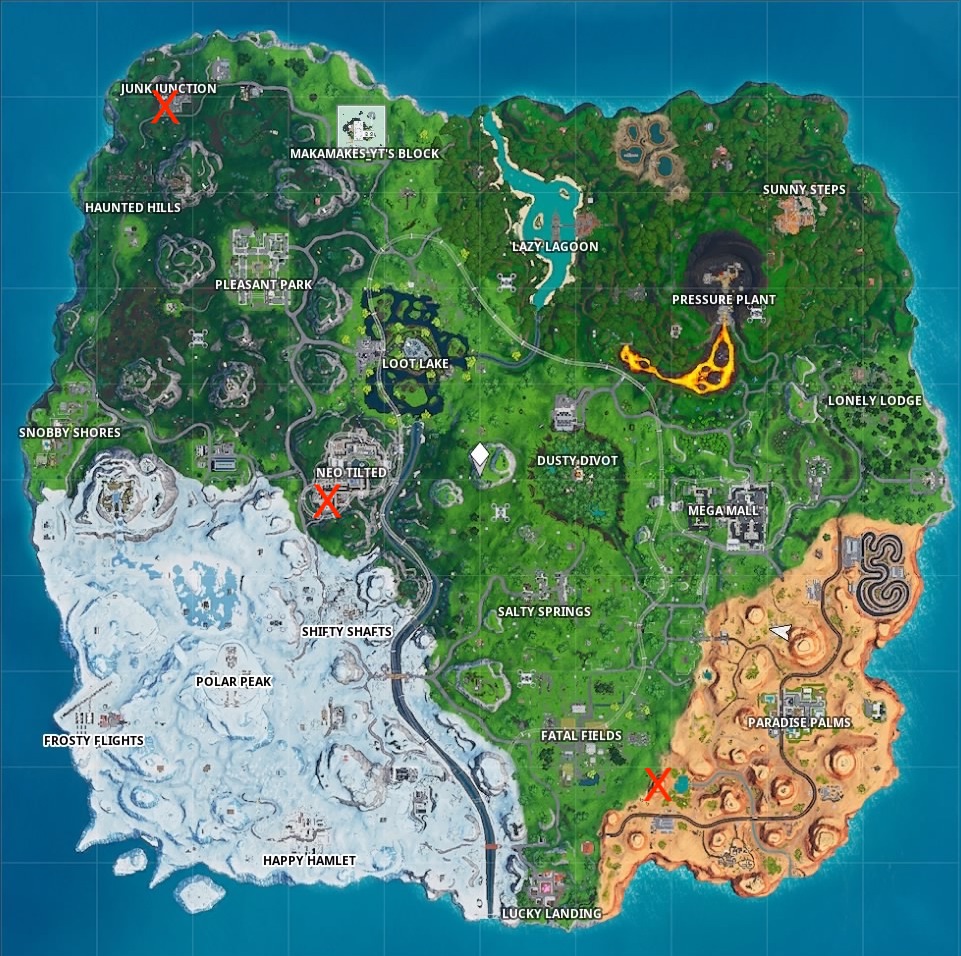 fortnite season 9 week 8 clock map