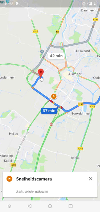 Google maps speed trap