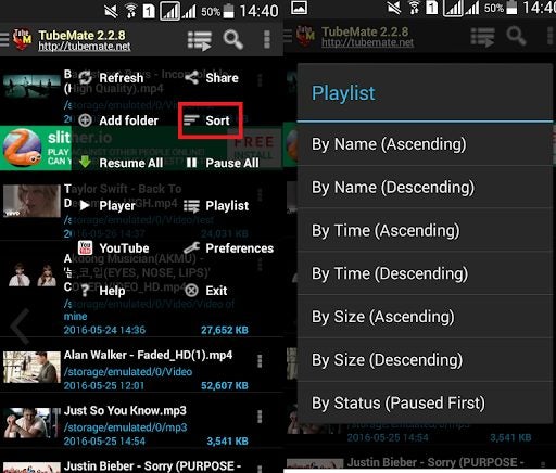 How to Change the Download Order of Tubemate