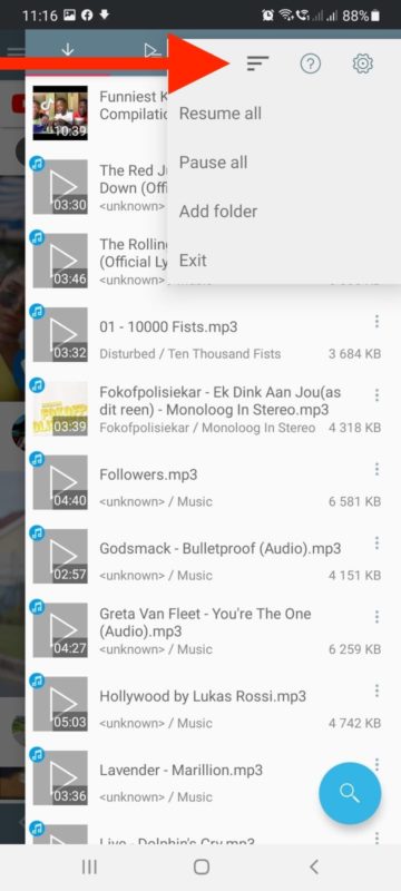 How to Customize Download List on Tubemate