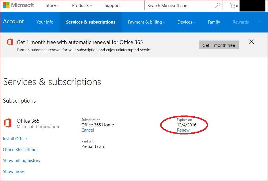 How to Renew Microsoft Office