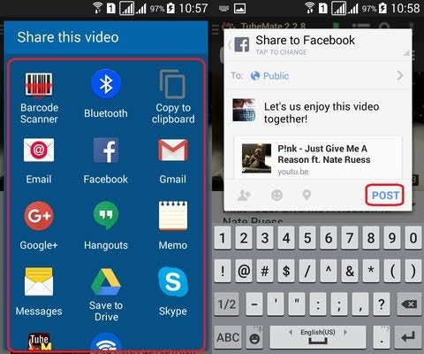 How to Share Videos on TubeMate