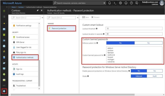 Azure password protection