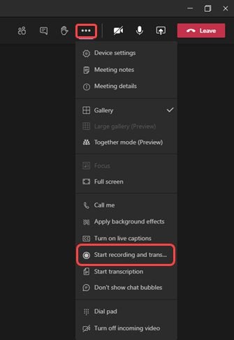 Record Your Microsoft Teams Meetings