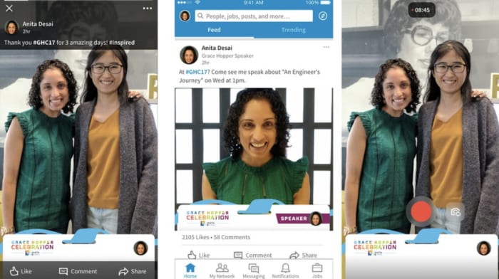 add frames on LinkedIn
