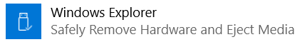 Safely remove hardware and eject media