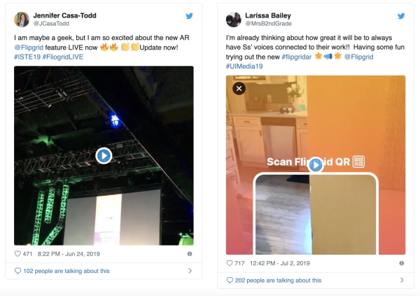 flipgrid ar twitter shots